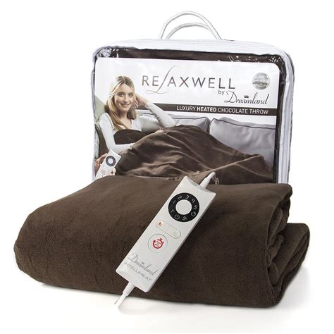 Dreamland Relaxwell Luxury Heated Throw Electric Blanket in Chocolate - 16333 | eBay