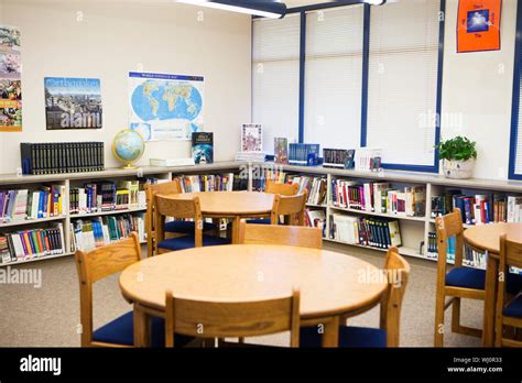 High School Library Reading Room Stock Photo - Alamy