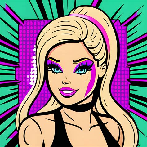 Barbie, pop art, vector - Arthub.ai