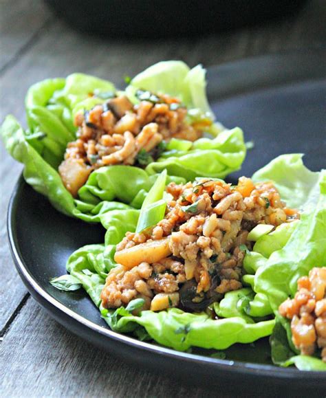 Easy Chicken Lettuce Wraps recipe from A Gouda Life kitchen