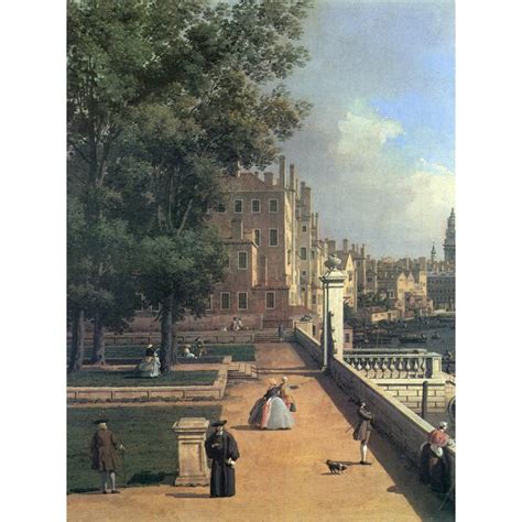 Canvas Print Canaletto (I) - seen London, Thames with the city in the background, from the ...