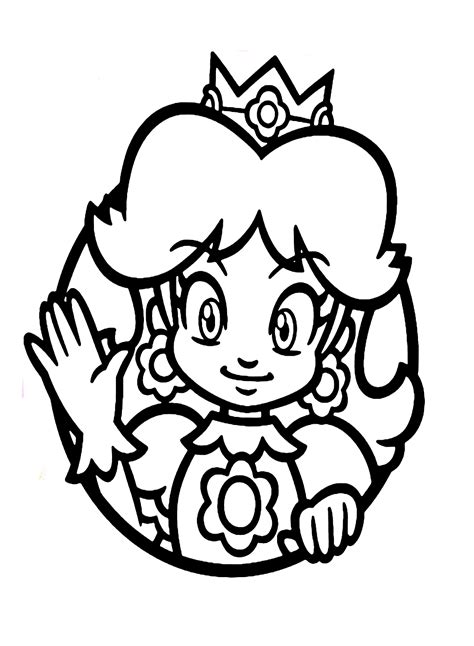 Shy Princess Daisy from Super Mario Bros Coloring Page - Free Printable ...