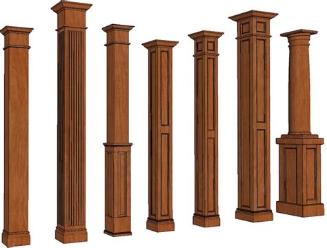 Stain Grade Columns - Square Wood Columns I Elite Trimworks