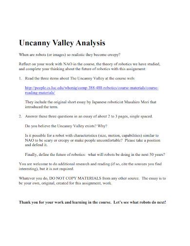 Uncanny Valley - Examples, PDF | Examples