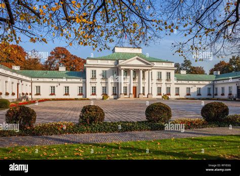 Belweder Palace in Warsaw, Poland, classical style building, former ...