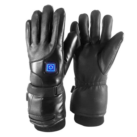 Rechargeable Leather Heated Gloves Motorcycle Elec... – Grandado