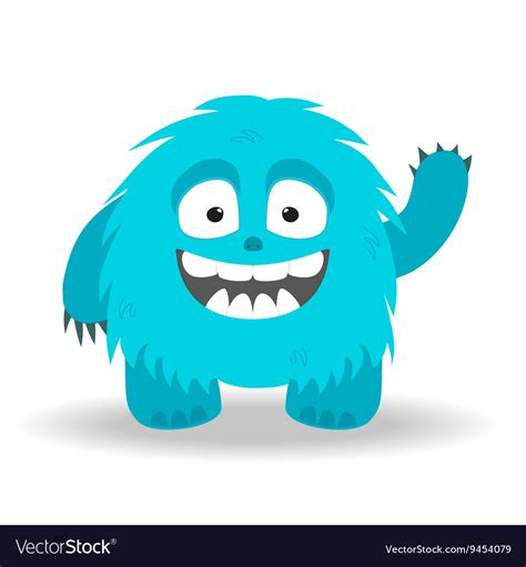 Cartoon cute monster on white background Vector Image