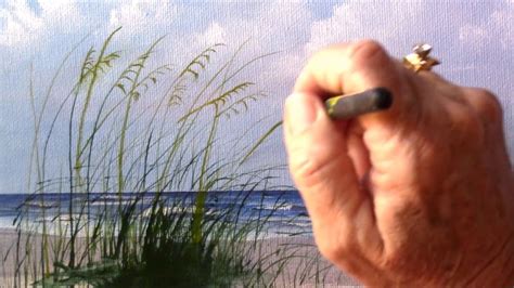 A Beach Scene Part 5 | Beach scene painting, Grass painting, Beach art painting