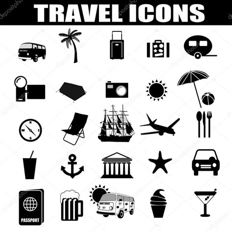 Travel icons set — Stock Vector © roxanabalint #23116170