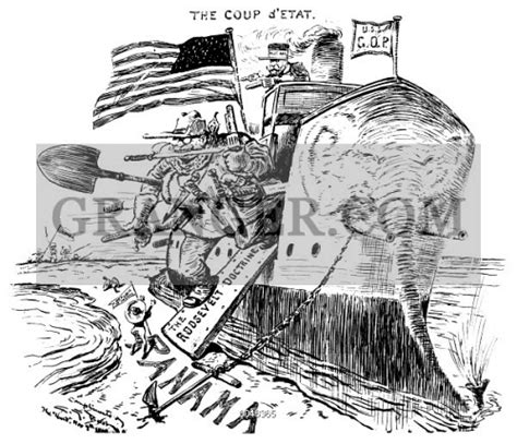 Image of PANAMA CANAL CARTOON, 1903. - President Theodore Roosevelt ...