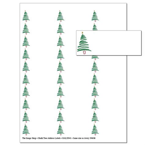 Christmas Tree Address Labels | Holiday Address Label Pack