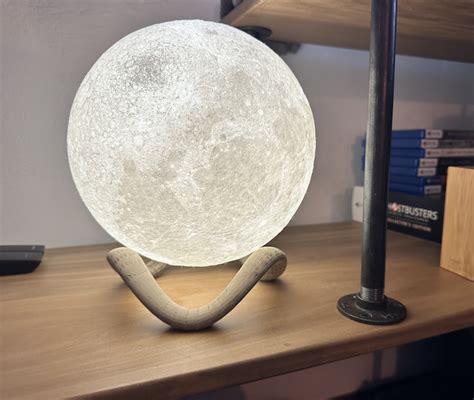 Lithophane Moon Lamp with Wavy Stand by omgwtflolbbq | Download free STL model | Printables.com