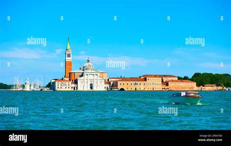 Venetian view with San Giorgio Maggiore island, Venice, Italy. Landscape Stock Photo - Alamy
