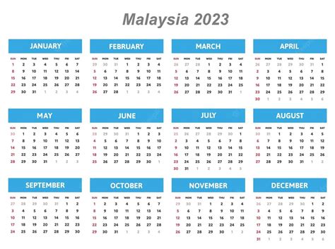 Calendar 2023 Printable Malaysia - IMAGESEE