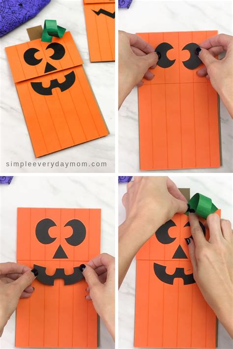 Paper Bag Pumpkin Puppet For Kids [Free Template] | Manualidades, Aula