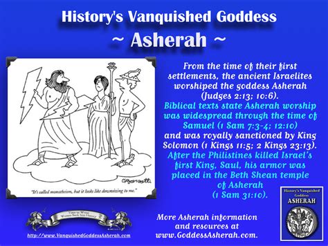 From the time of their first settlements, the ancient Israelites worshiped the goddess Asherah ...