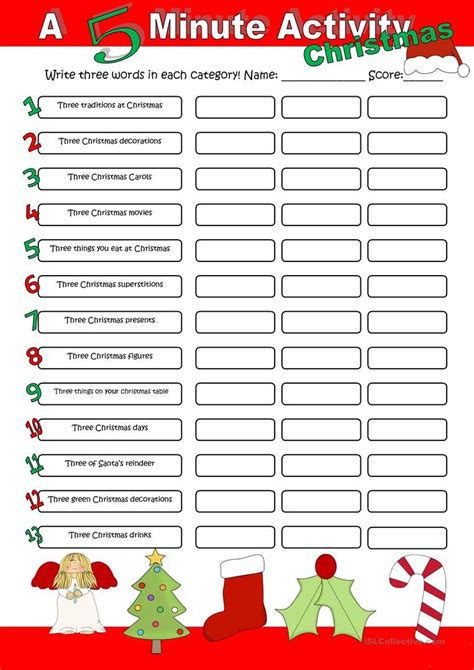 Activity Worksheets For Class 5