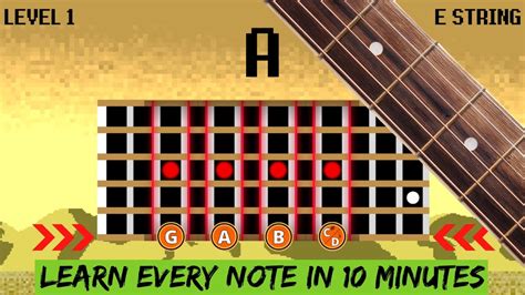 FRETBOARD MEMORIZATION GAME 🎮 LEARN ALL THE NOTES on a GUITAR FRETBOARD in 10 MINUTES - YouTube