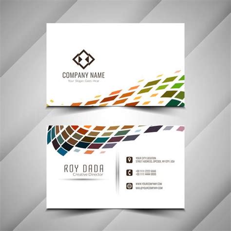 Abstract colorful business card template 254674 Vector Art at Vecteezy