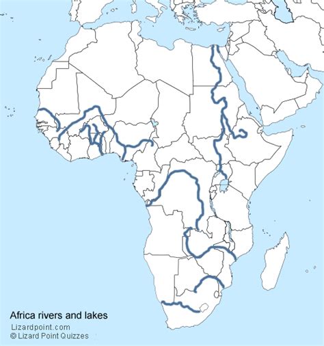 Test your geography knowledge - African rivers and lakes | Lizard Point