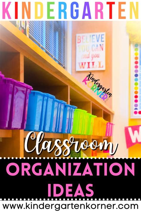 Kindergarten Classroom Organization ideas that will Help your Clas ...