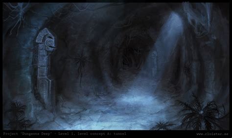 Dungeon level 1 - level concept A: tunnel by Cloister on DeviantArt