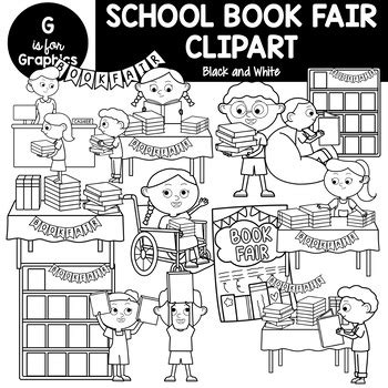 School Book Fair Clipart by G is for Graphics | TPT