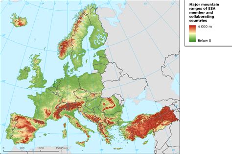 Mountain Ranges In Europe Map