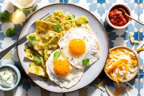 Red, White, and Green Chilaquiles with Fried Eggs | Sunbasket