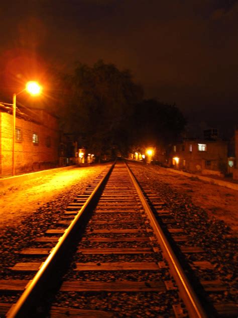 Railway Tracks Night by NatanaelBram on DeviantArt