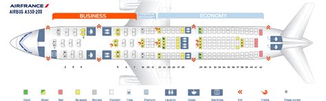 Seat map Airbus A330-200 Air France. Best seats in plane