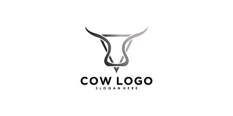 cow logo design vector 11476134 Vector Art at Vecteezy