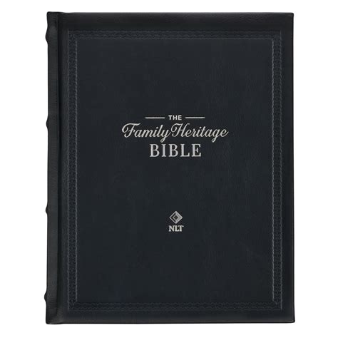 Black Full Grain Leather Family Heritage Bible - Family Heritage Bible