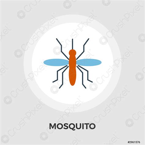 Mosquito vector flat icon - stock vector 2961576 | Crushpixel