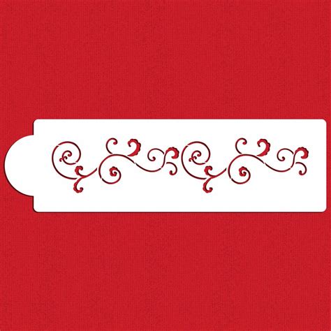 Small Leafy Scroll Side Stencil – Frans Cake and Candy