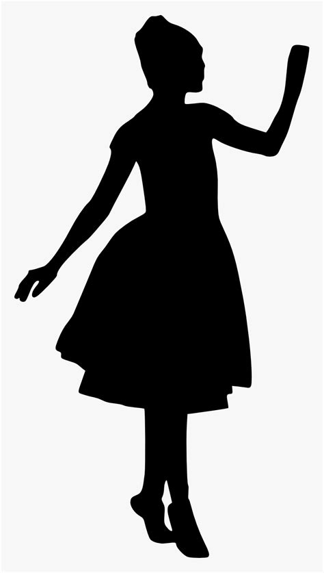 Girl Silhouette No Background Clipart, HD Png Download - kindpng