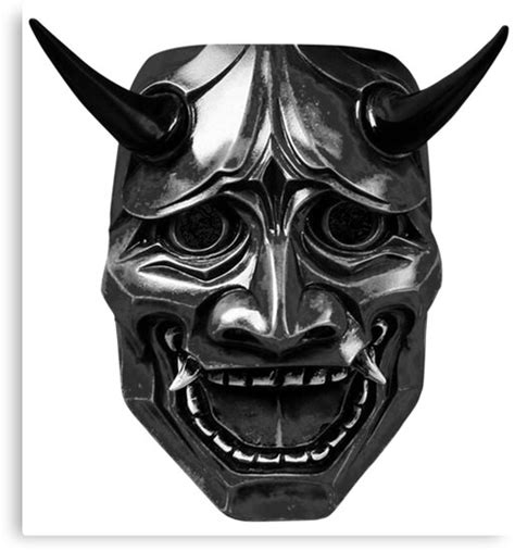 "Onimen – Demon Mask" Canvas Prints by gentlemenwalrus | Redbubble