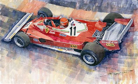 Gallery of artist Yuriy Shevchuk: Ferrari 312 T2 Niki Lauda 1977 Monaco GP