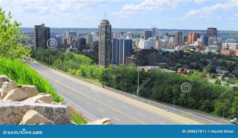 Hamilton Ontario Skyline with Expressway Stock Image - Image of niagara ...