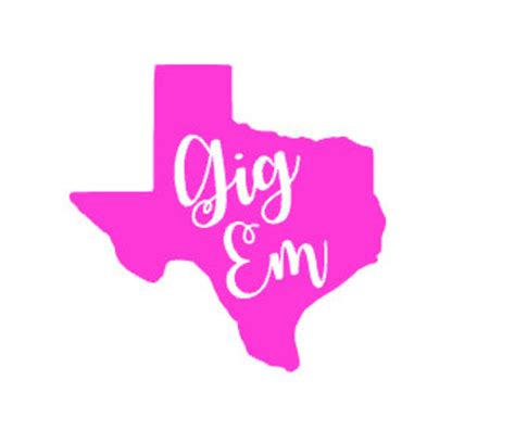 Texas A&M Gig Em Decal - Etsy