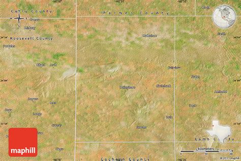 Satellite Map of Bailey County