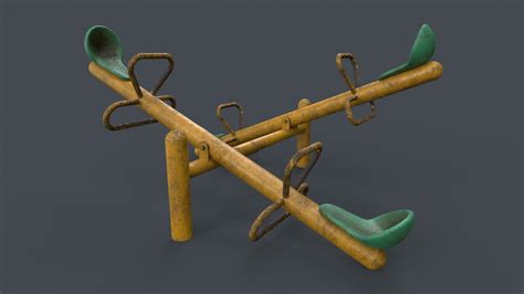 ArtStation - PBR Modular Outdoor See Saw Playground C | Game Assets