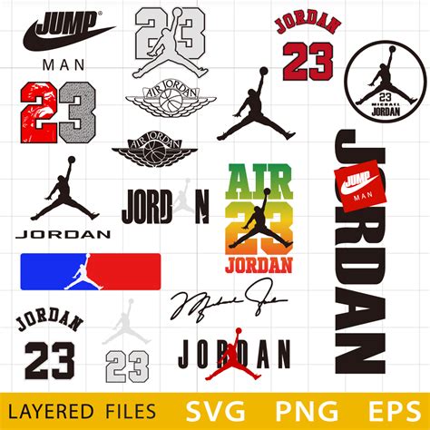 Jordan Logo Bundle Layered SVG, Jordan Cricut file, Cut file - Inspire ...