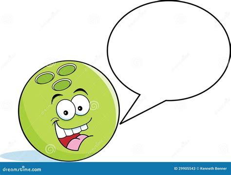 Cartoon Bowling Ball With A Caption Balloon Stock Photos - Image: 29905543