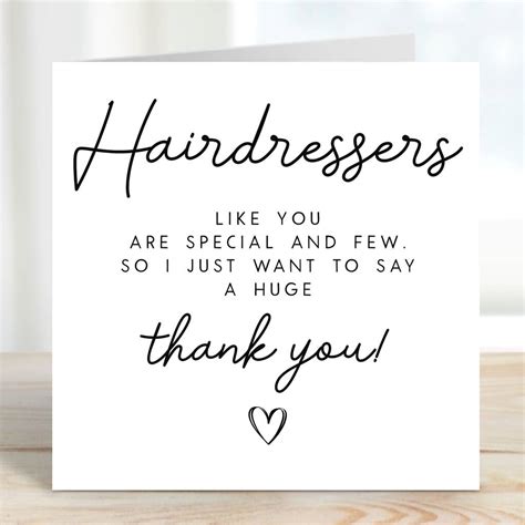 Hairdresser Thank You Card By Uniqueful