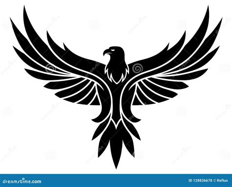 Black eagle emblem stock vector. Illustration of stylized - 128836678