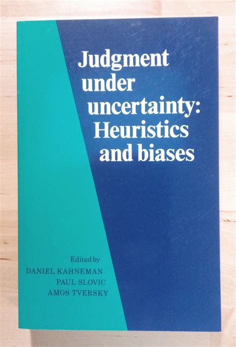 Judgement Under Uncertainty: Heuristics and Biases Kahneman | Barnebys