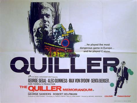 QUILLER MEMORANDUM | British 30 inch x 40 inch Quad Film Poster