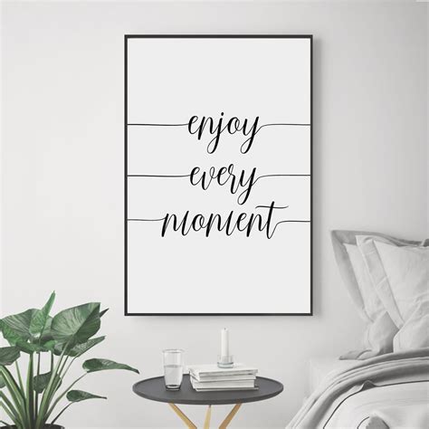 Enjoy Every Moment Wall Art Printable Enjoy Every Moment | Etsy