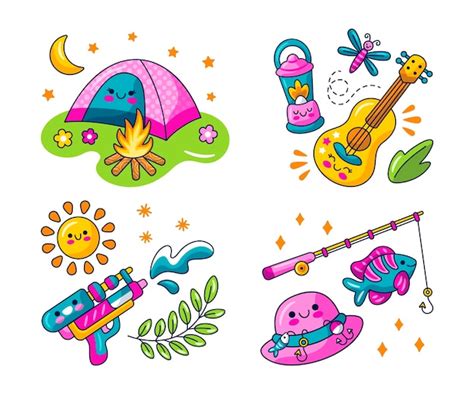 Free Vector | Kawaii halloween stickers collection